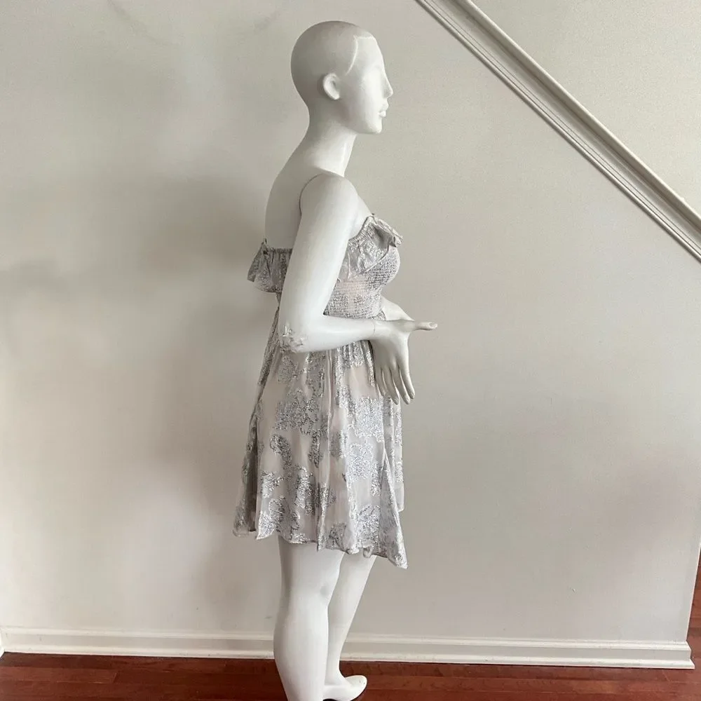 New Free People Gardenia Strapless Mini Smock L